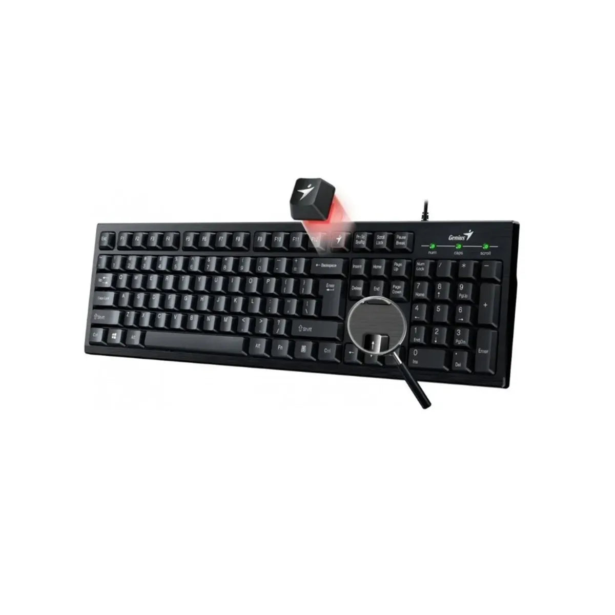 TECLADO GENIUS + MOUSE KM-100SE AI COPILOT USB NEGRO