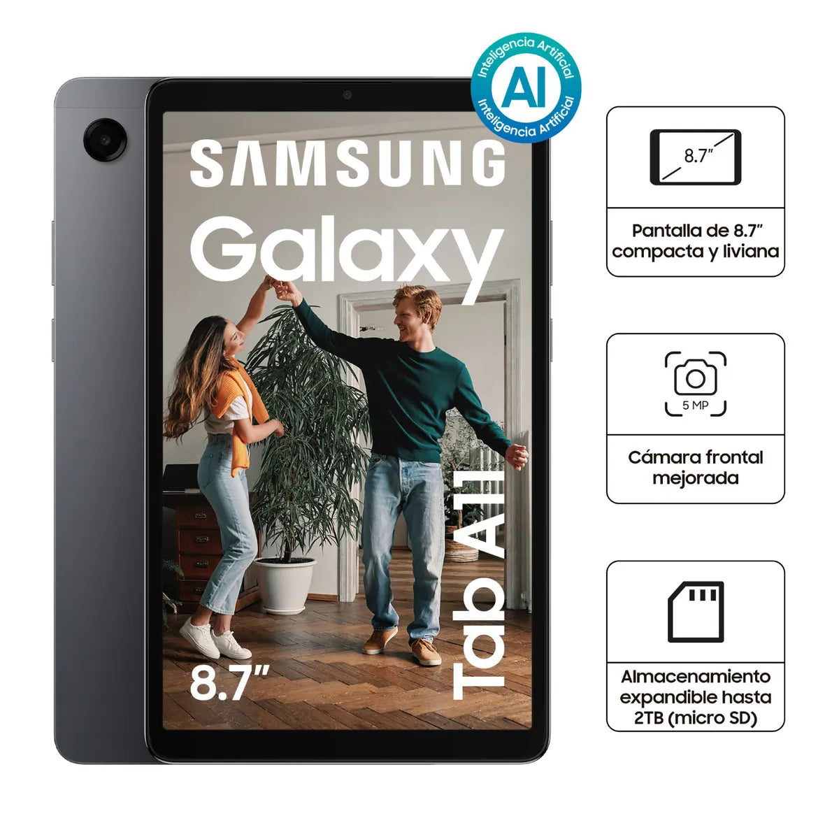 Tablet Samsung Galaxy Tab A11 8.7" 4GB + 64GB Gris