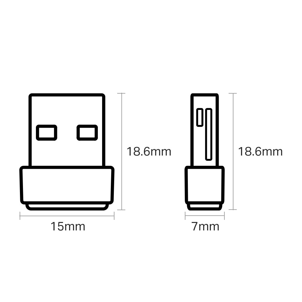 ADAPTADOR USB TP-LINK AC600 DOBLE BANDA T2U NANO