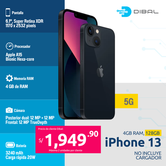 APPLE IPHONE 13 128GB 6.1" OLED