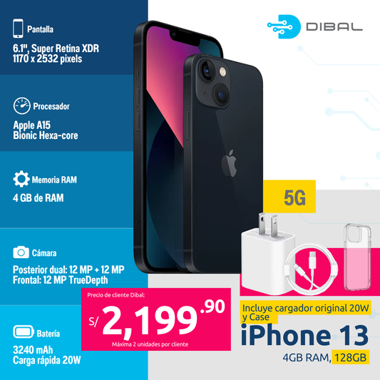 APPLE IPHONE 13 128GB 6.1" OLED